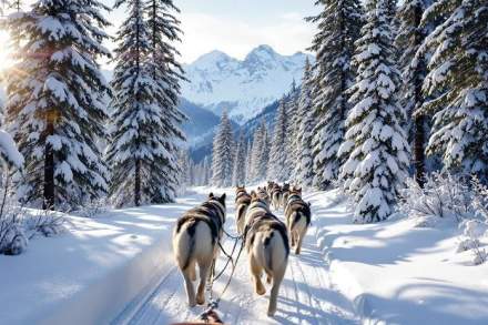 chiens de traineaux à courchevel